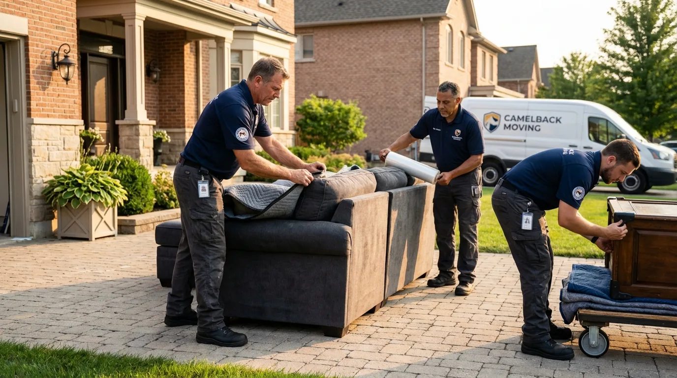 Large estate moving crew wrapping furniture in Princess Anne, MD